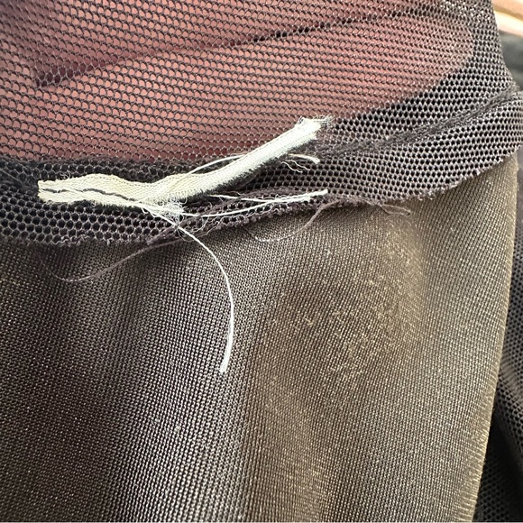 Black Velvet & Mesh Maxi Dress Sheer Back Sleeveless Minimalist Gown Unbranded M - Picture 12 of 13